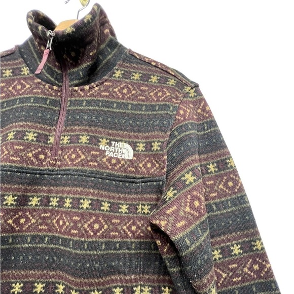 THE NORTH FACE Men's Tsillan ¼ Zip Sweatshirt Root Brown M - Picture 7 of 13